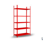 Metalna polica STRONG - crvena