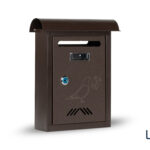 Poštanski ormarić s krovićem – Lettera - smeđi