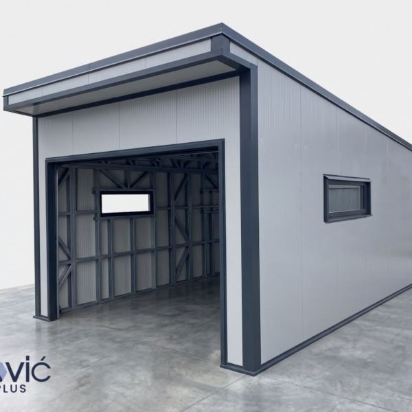 Premium garaža - metalna konstrukcija + panel obloga